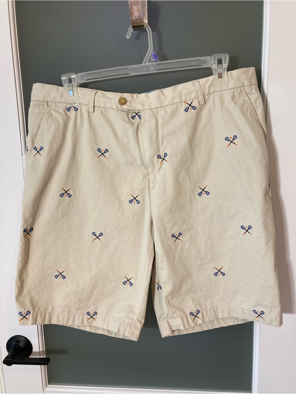 J. McLaughlin Men's Oliver Lacrosse Embroidered Critter Shorts Size 40